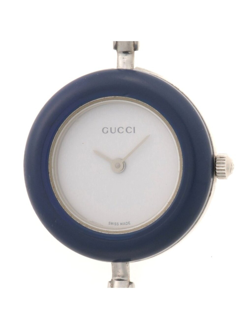 Gucci Watch Change Bezel Bangle SS White Dial Quartz